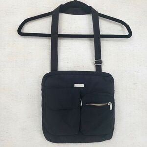 Baggalini Everywhere Slim Black Crossbody Bag Nylon adjustable strap